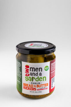 Two men and a garden Bread and Butter Kickers Pickles, Two Men and a garden, bread and butter pickles, st. louis pickles, locally made pickles, spicy pickles