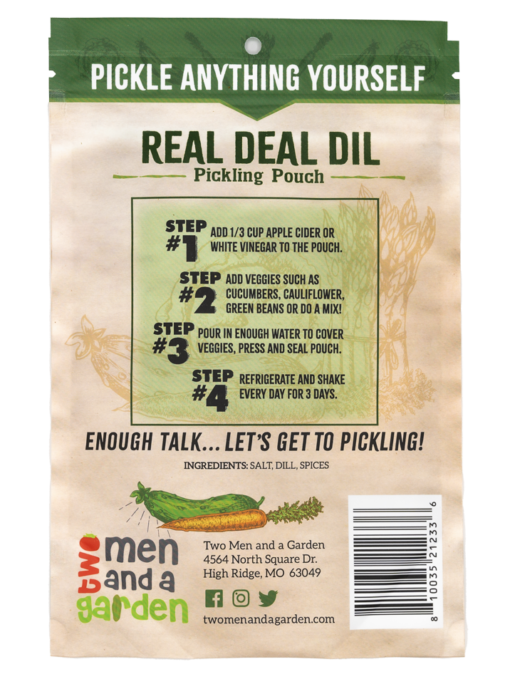 Two Men And A Garden Real Deal Dill Pickling Pouch